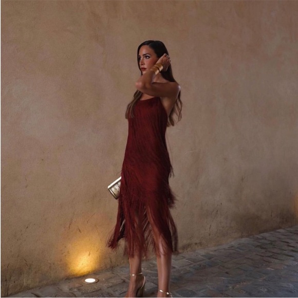 Zara Fringed Dress NWT - Picture 7 of 16